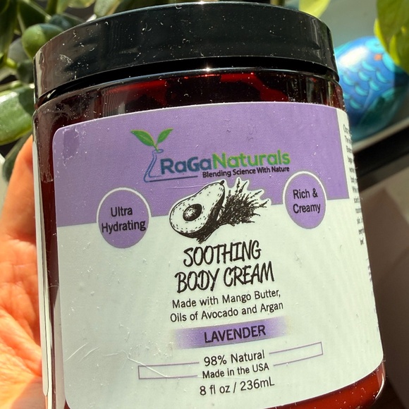 RaGa Naturals Soothing Body Cream – Lavender | 98% Natural ) - Picture 1 of 3